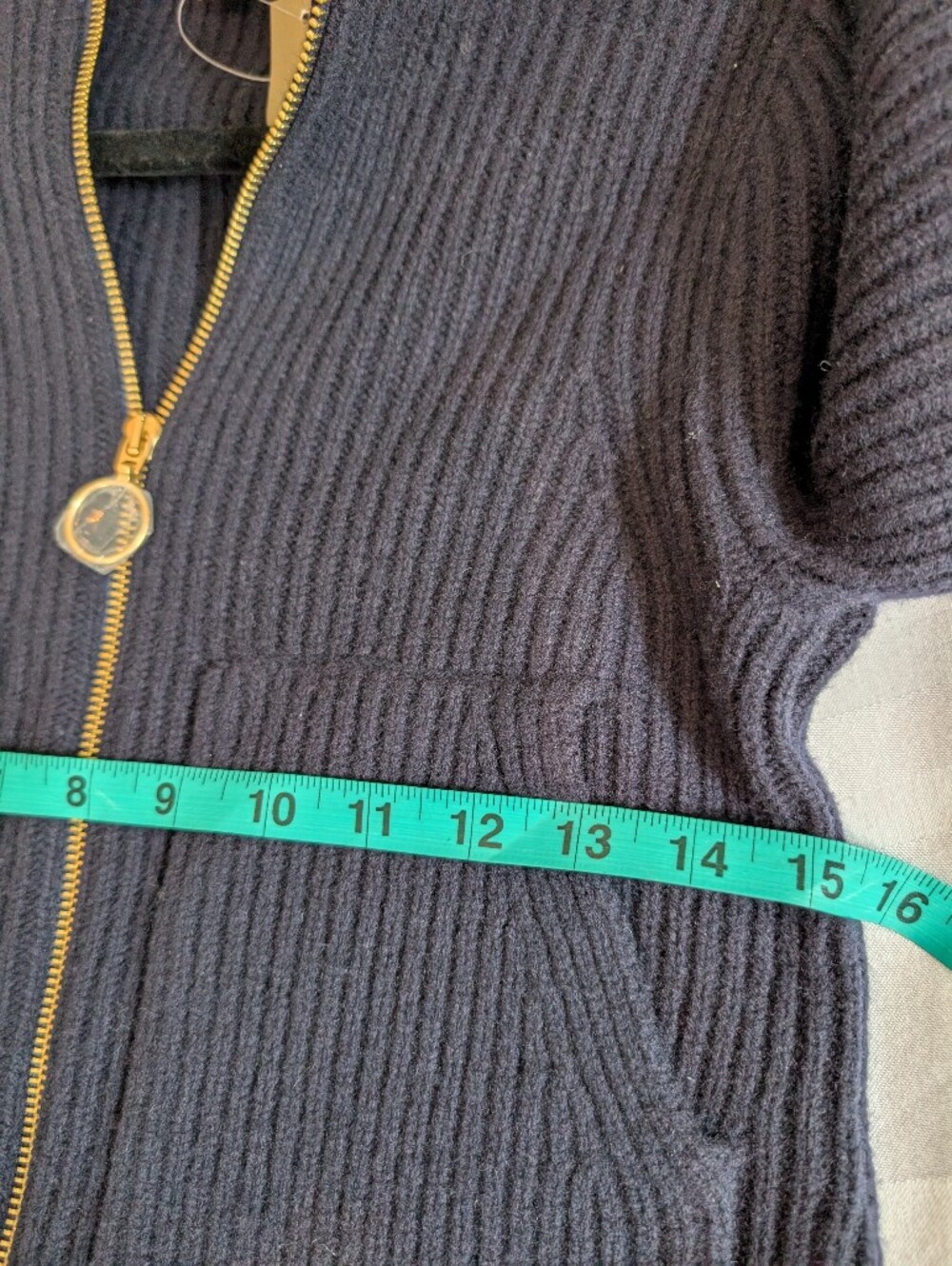 J Crew Colorblock collared full-zip sweater in wool CR149 Size XXS NWT Merino - Picture 11 of 13